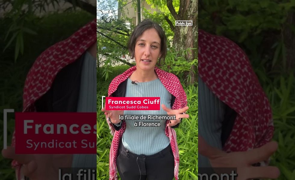 AG Richemont Genève 2025: Manifestation contre l'exploitation des travailleur·euses